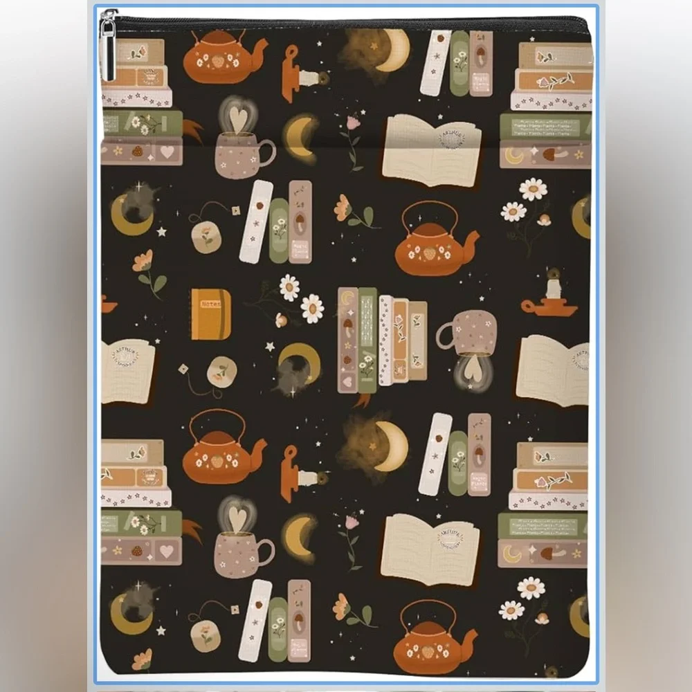Bookish Patterned Pouch for book or e-reader